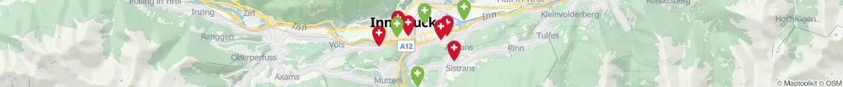 Kartenansicht für Apotheken-Notdienste in der Nähe von Innsbruck  (Stadt) (Tirol)